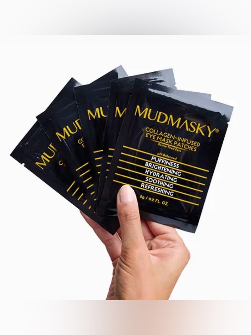Mudmasky Black Collagen-Infused Eye Mask Patches (5-Pack)